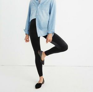 Madewell high waisted velvet legging in black